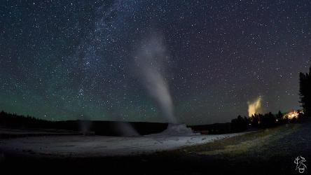 Thumbnail of Night at Old Faithful